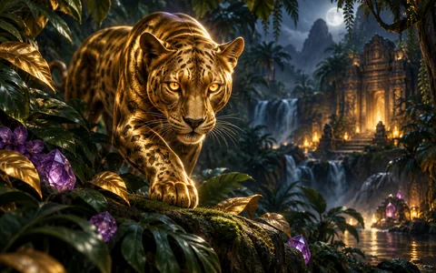 GOLDEN PANTHER — AI သရုပ်ဖော်ပုံ၊ ဂိမ်းမျက်နှာပြင်မဟုတ်ပါ